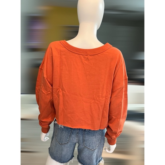 PEACH LOVE CALIFORNIA butterfly CROP top S M L - Picture 8 of 11